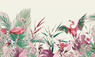 FLAMINGO | Carta da parati con fenicotteri - Colore OD304